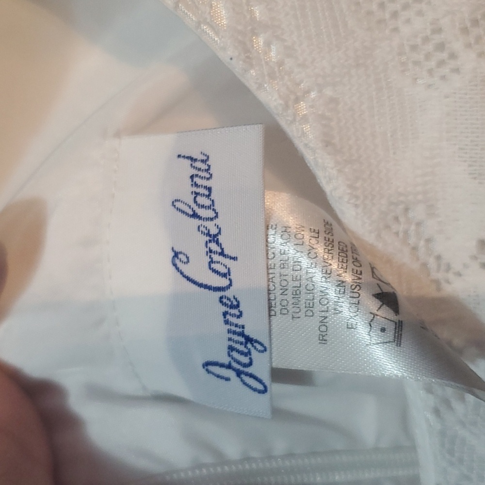 Girls First Communion Dress Jayne Copeland Sz12 White Lace Satin Sash - Picture 2 of 4
